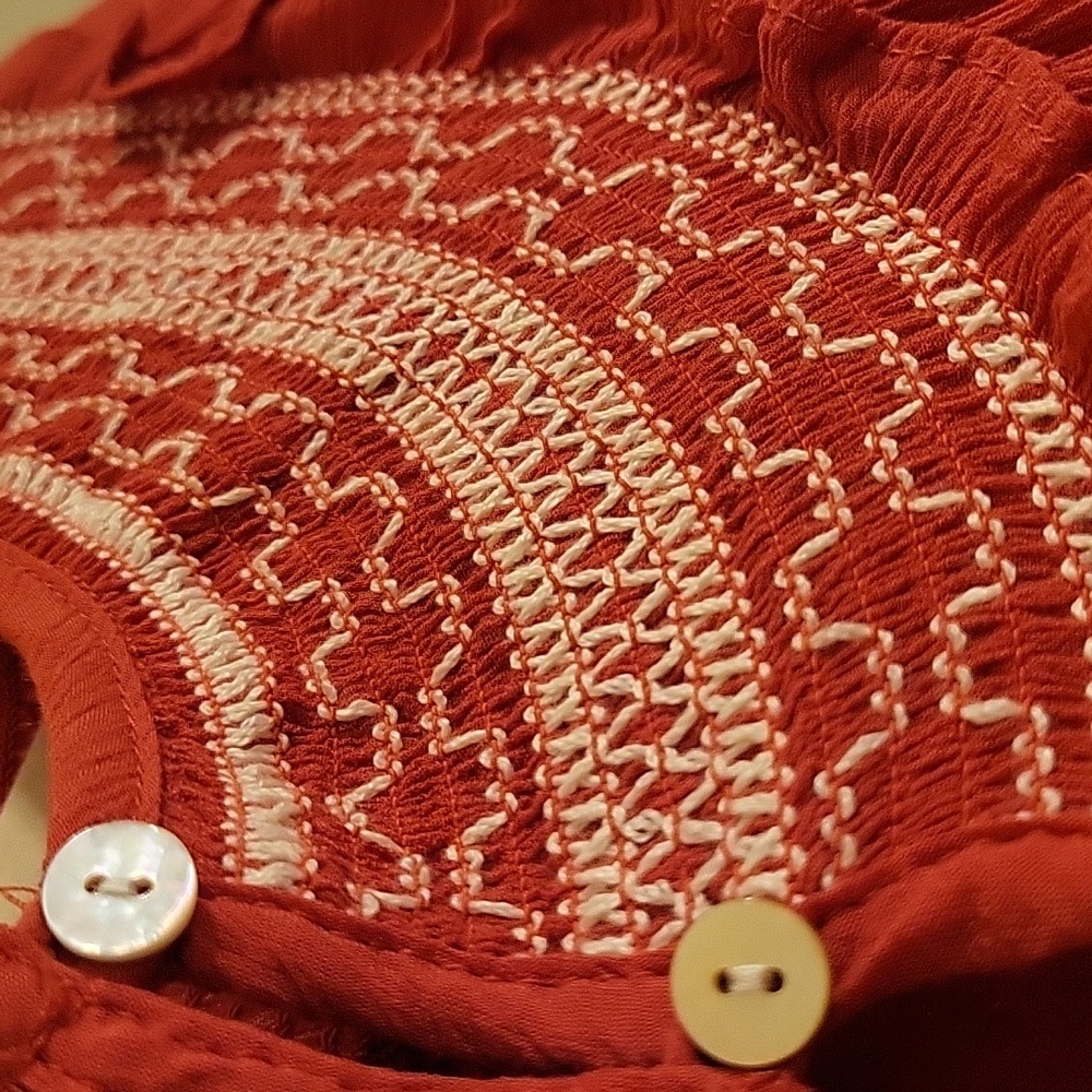 MAX STUDIO Coral smocked dress - Picture 7 of 7